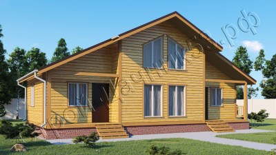 Проект каркасно-щитового дома Д–63